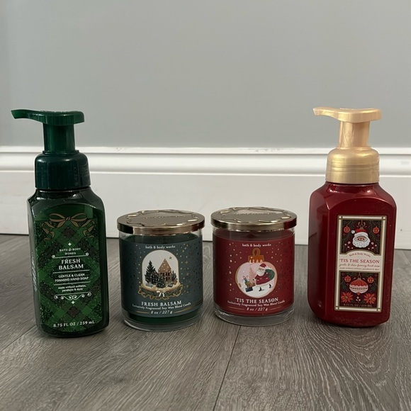 Fresh Balsam and Tis The Season Candle and Foaming Soap Set Bath & Body Works - Picture 2 of 9
